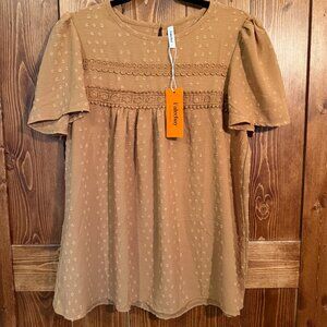 Falechay Babydoll Top — Size Large NWT
